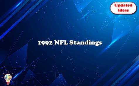 1992 nfl standings